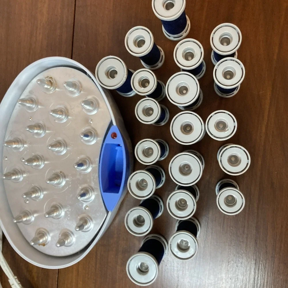 Remington Care Setter KF 201 **No Clips** Iconic Blue Velvet Hot Rollers Tested